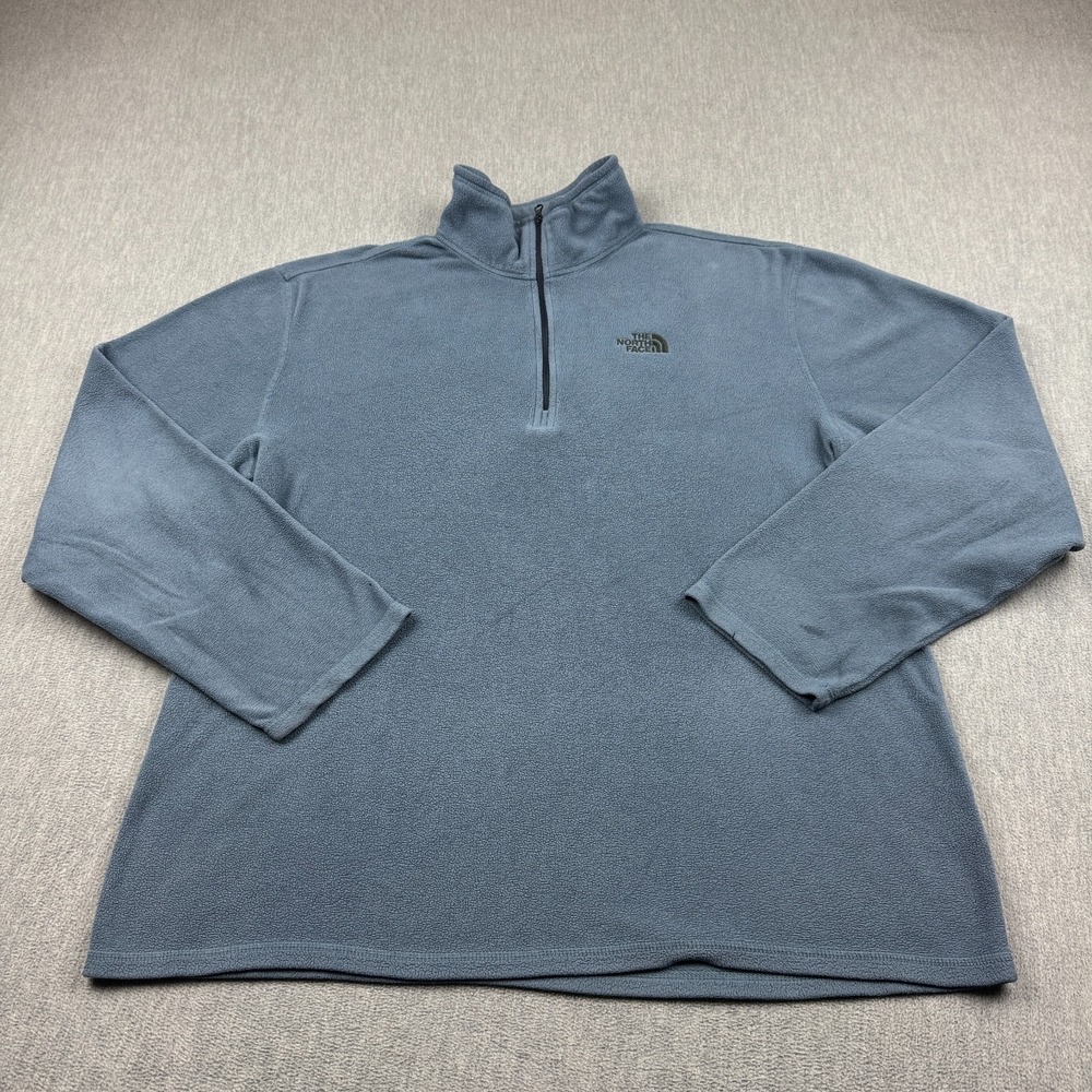The North Face‎ Jacket Mens Large Blue 1/4 Zip Fleece Outdoor Hiking Pullover